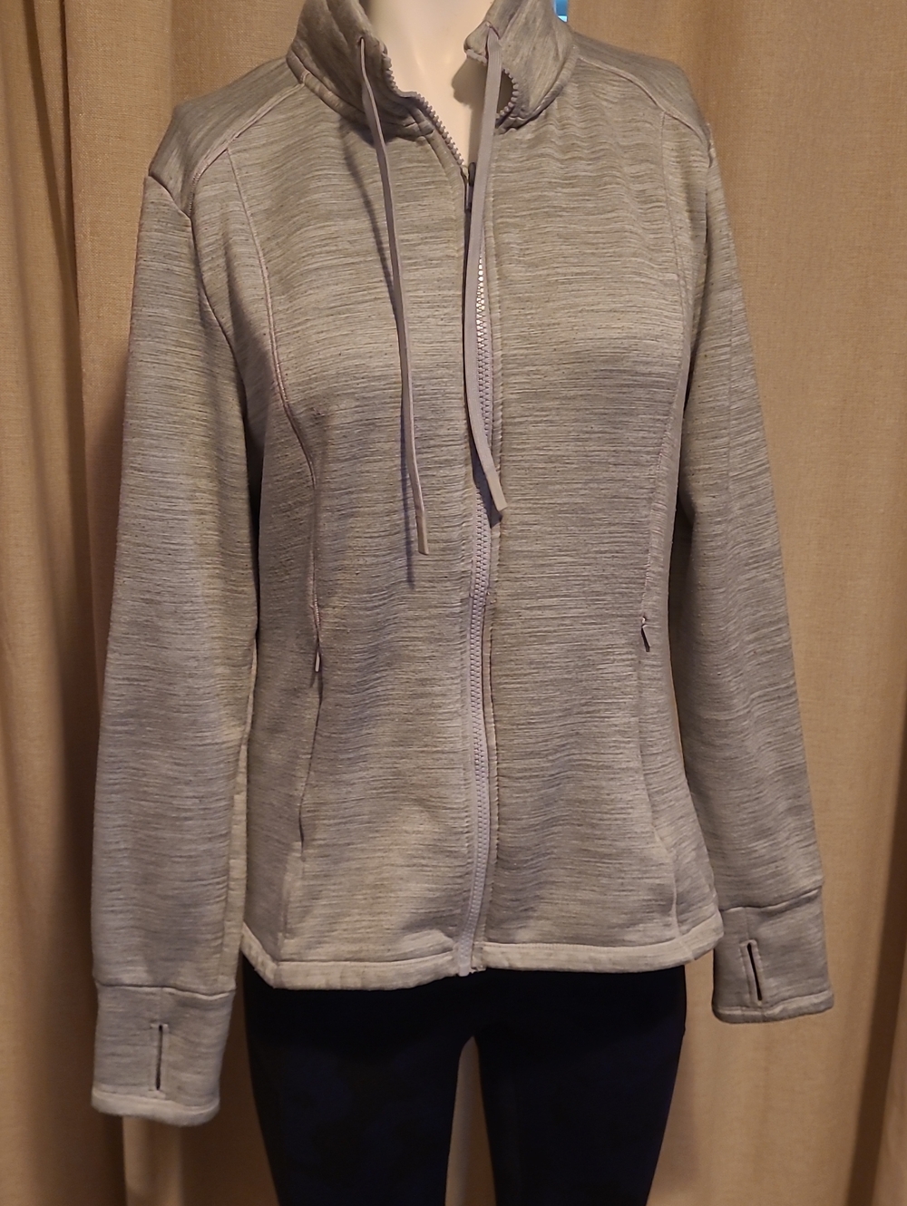 Spyder Women's Light Gray Full-Zip Hooded Jacket